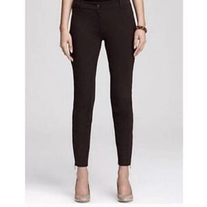 Eileen Fisher Black Equestrian Riding Pants Ankle Zipper Skinny Minimalist small